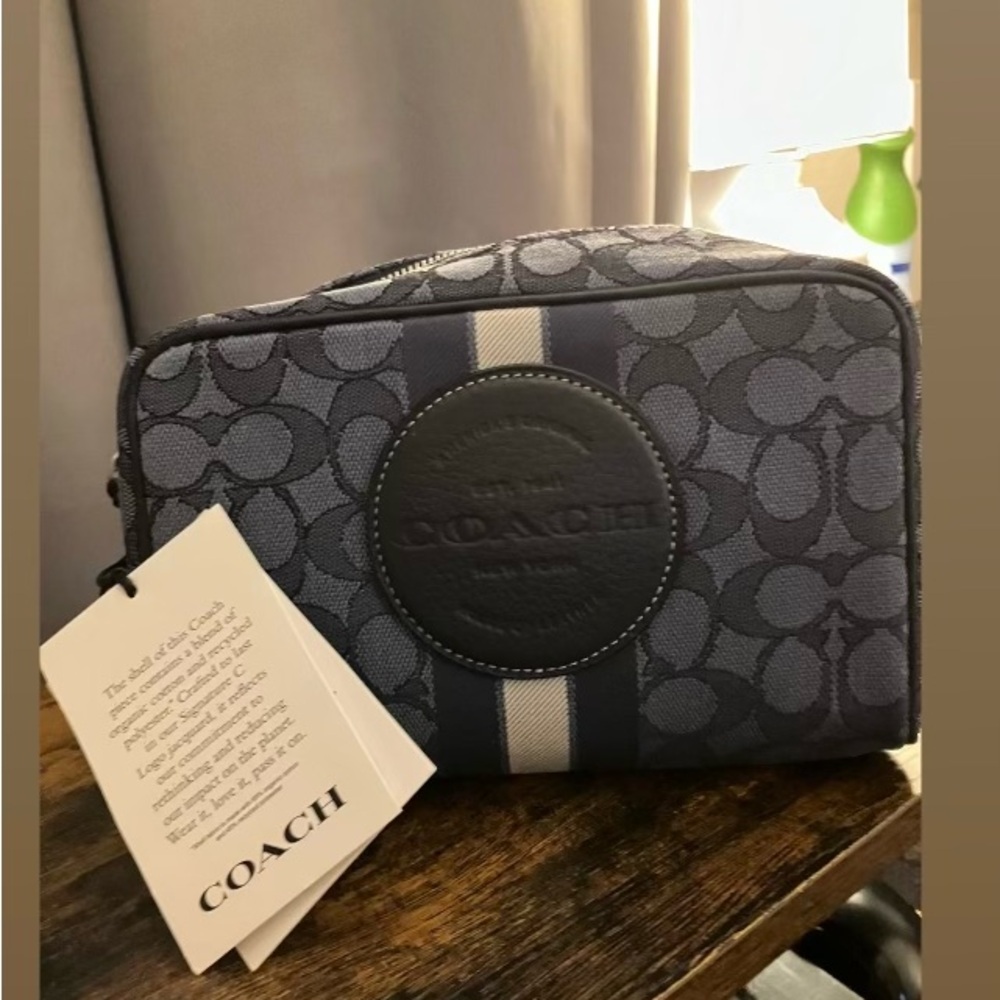 Brand New Signature COACH cosmetic bag or clutch no strap